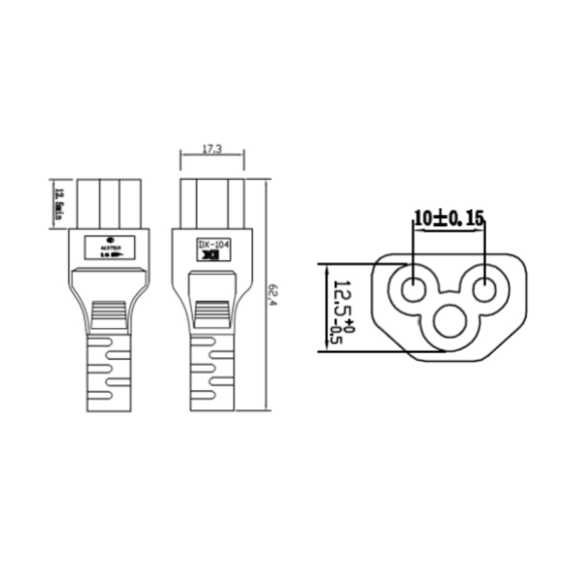 Custom AC Power Cord Set (Japanese Standard)