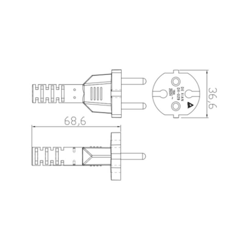 Custom European AC Power Cord Sets