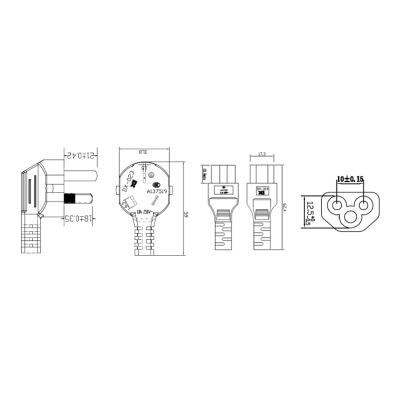 Custom AC Power Cord Sets (China Standard)