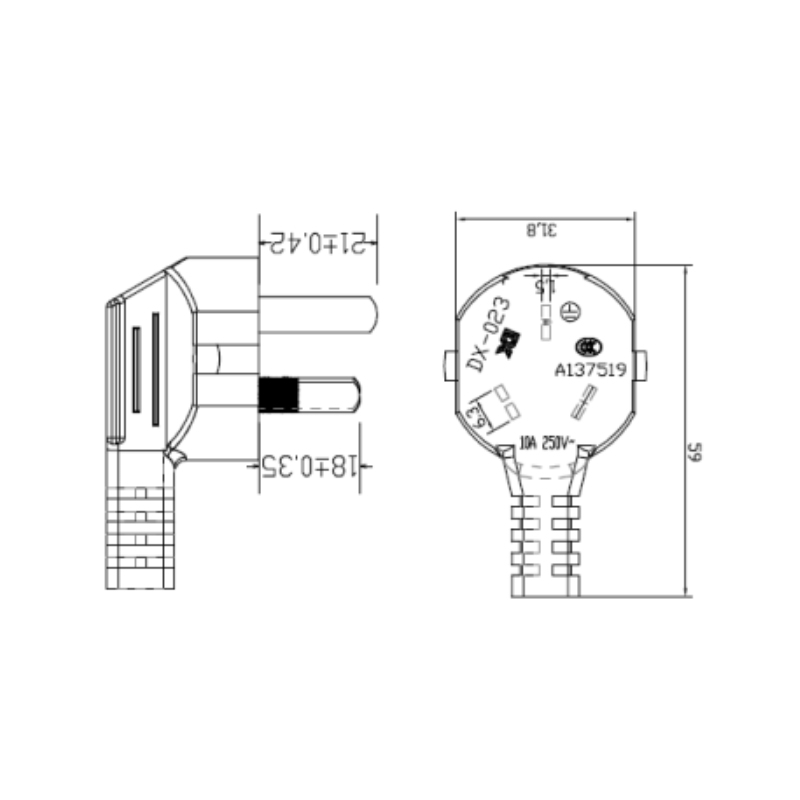 Custom AC Power Cord Sets (China Standard)