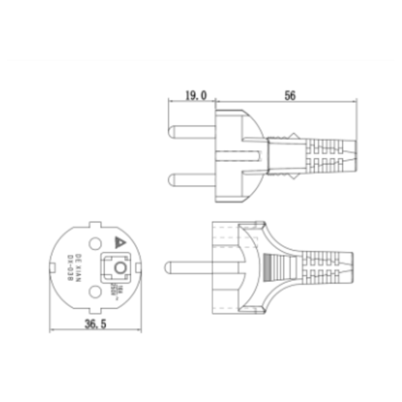 Custom European AC Power Cord Sets