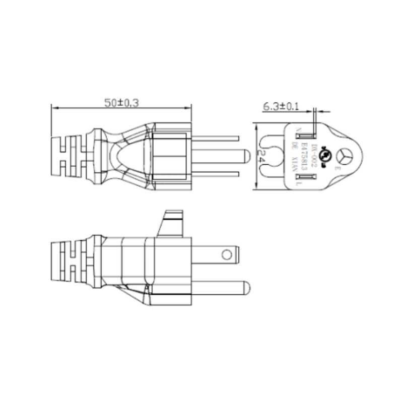Custom US/Canada AC Power Cord Sets