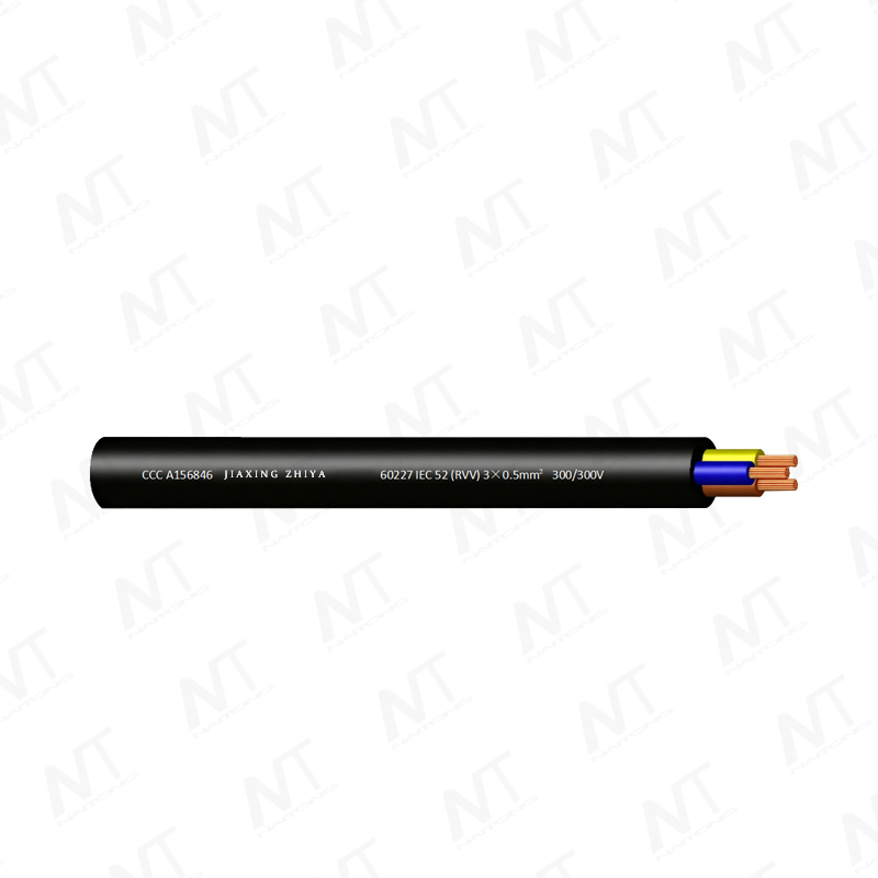 60227 IEC 52 (RVV) 300/300V Copper Core Lightweight PVC Insulated PVC Sheathed Flexible Wire