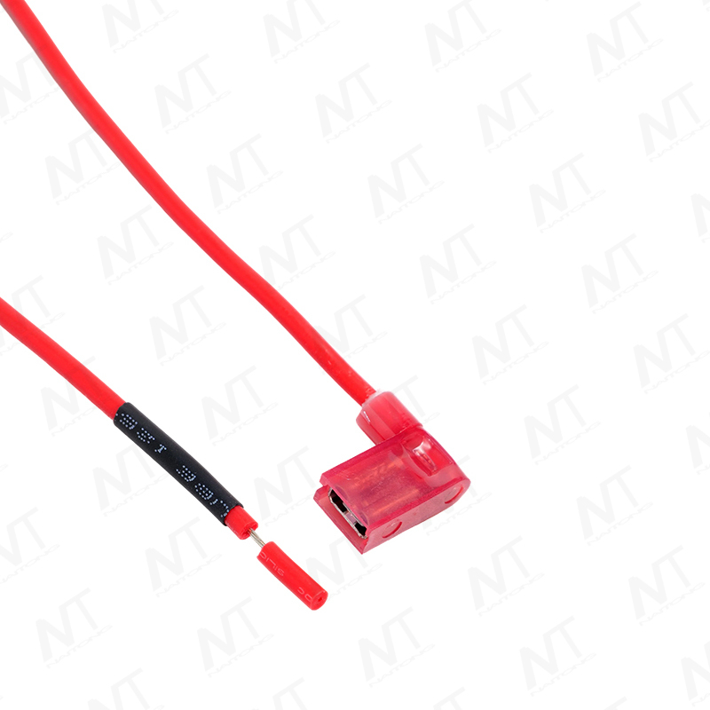 L-Shaped 6.3mm Female Spade Terminal to Male Pin Insulated Connector Wire Harness