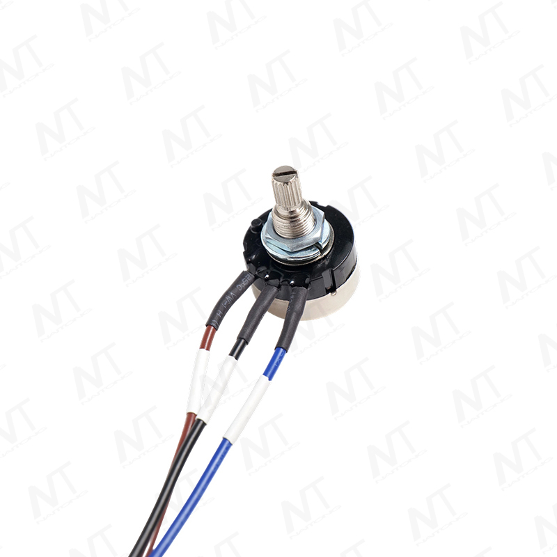 Single-Gang Rotary Potentiometer with Pre-Soldered 3-Core Lead Wire Harness