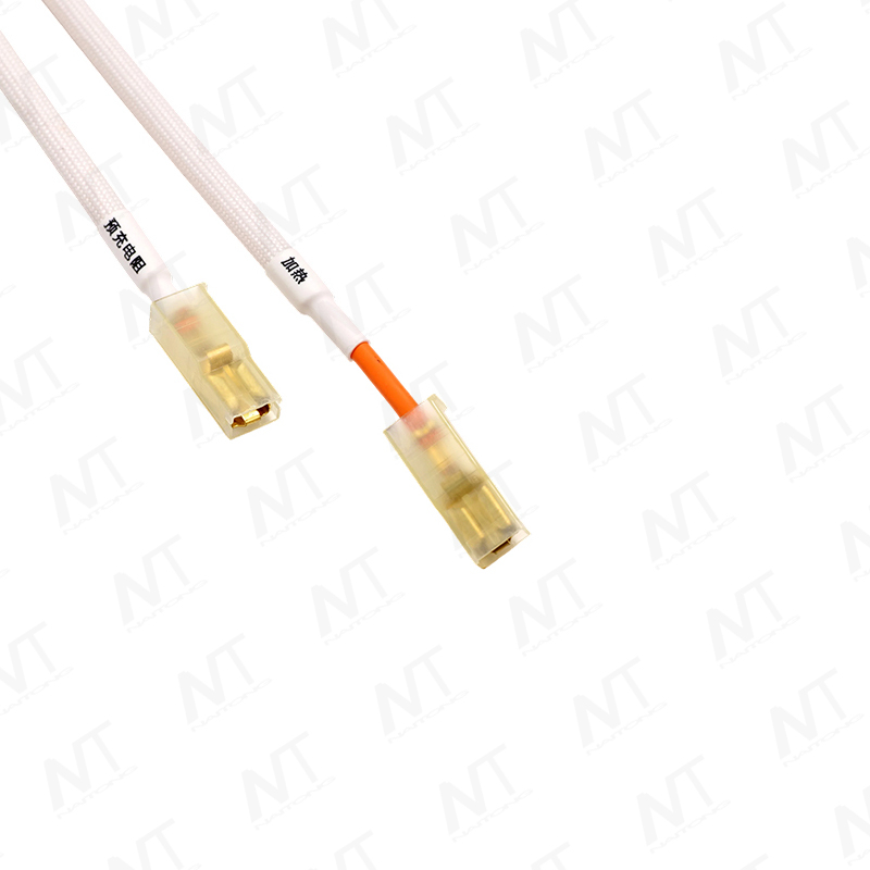 High-Temperature Fiberglass Sleeve O-Type Terminal to 4.8mm Spade Connection Cable (Dedicated High-Temperature Harness for Heating Elements)
