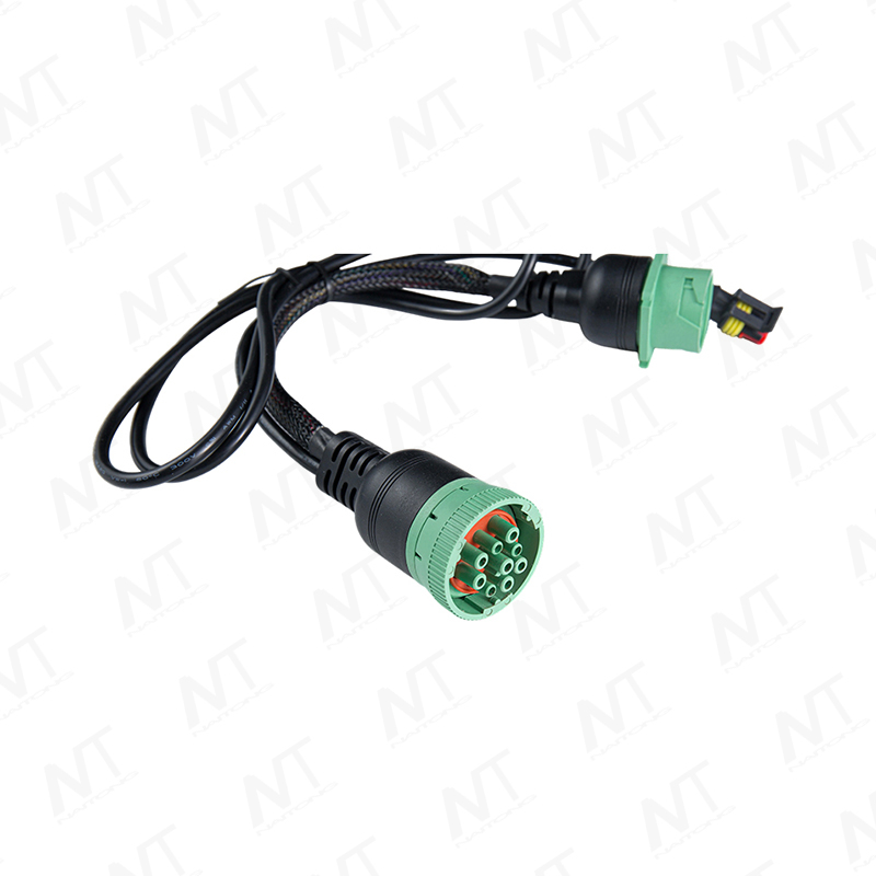 Heavy-duty truck J1939 green connector Diagnostic cable