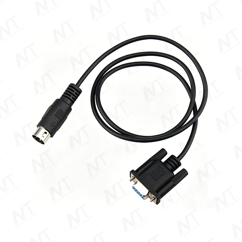 DB9 Serial to RJ45 Ethernet Port / 5525 DC Female Cable / Large DIN Male Wire Harness