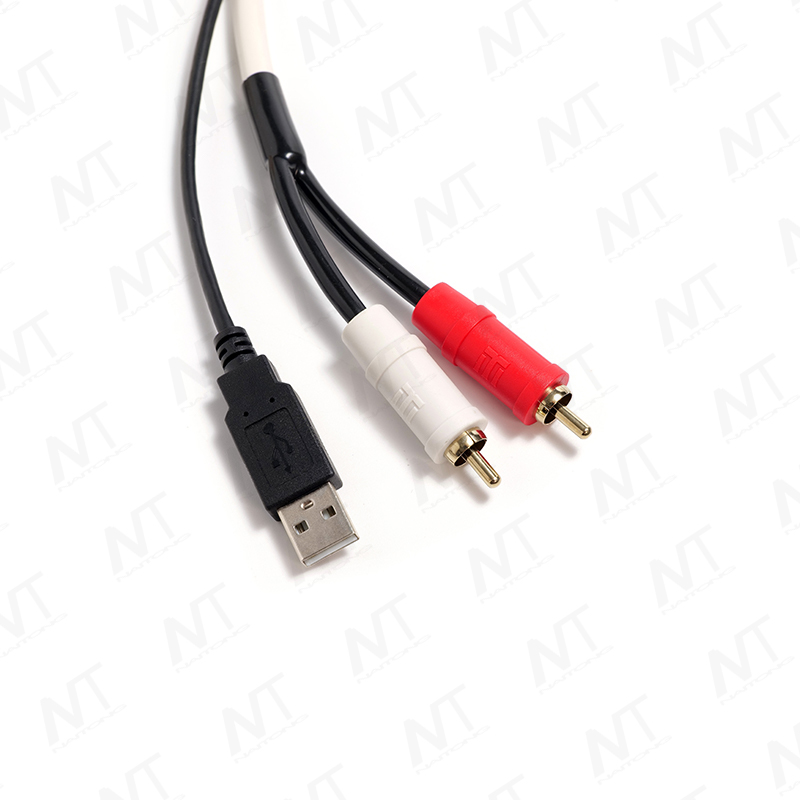 In-Vehicle/Marine Embedded USB+3.5mm Audio+RCA Audio Wire Harness / RCA Harness