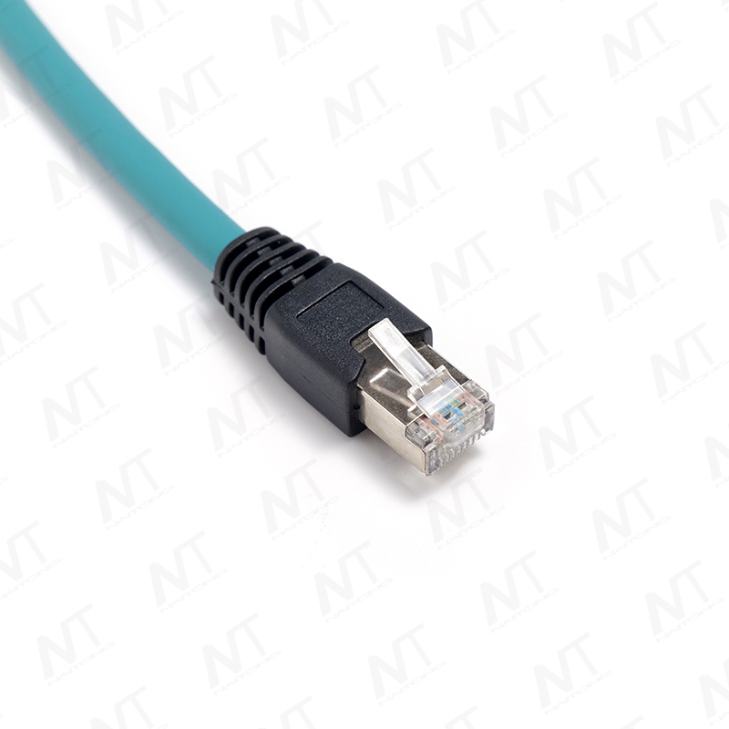 RJ45 to M12 Circular Industrial Ethernet Cable / Medical Equipment Cable