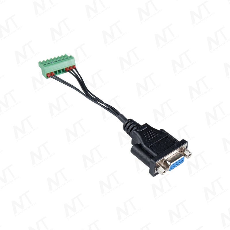 DB9 Serial to RJ45 Ethernet Port / 5525 DC Female Cable / Large DIN Male Wire Harness