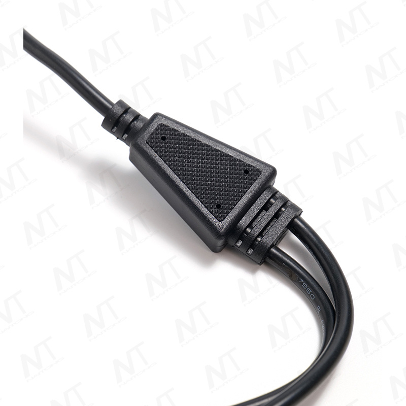 5525 Male to 1-to-2 5525 Male/Female DC Wire Harness