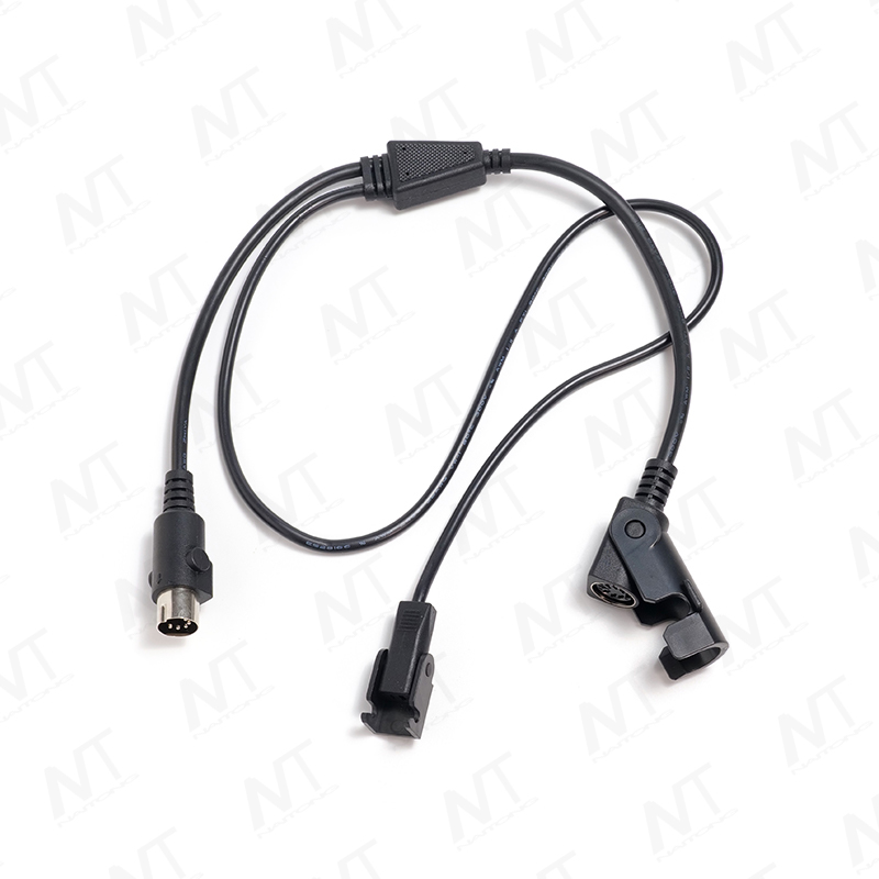 Large DIN 8-Pin Female to DIN 5-Pin Male + 01-Type Female Y-Type 1-to-2 Smart Home Wire Harness