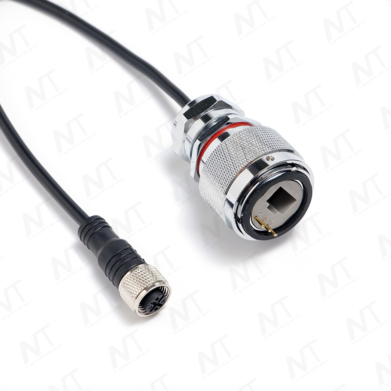 Signal Wire Harness with Waterproof Aviation Connector to RJ45 + 3-Pin Power / Medical Device Harness