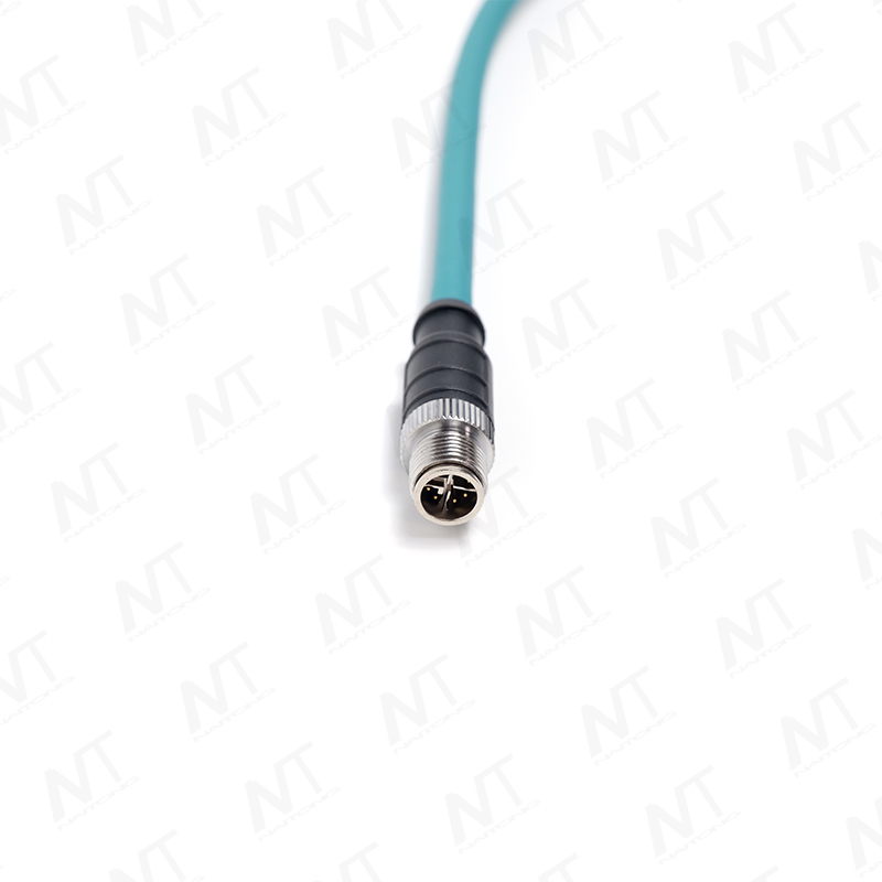 Industrial Ethernet Medical devices wire harness (RJ45 to M12 circular aviation plug)