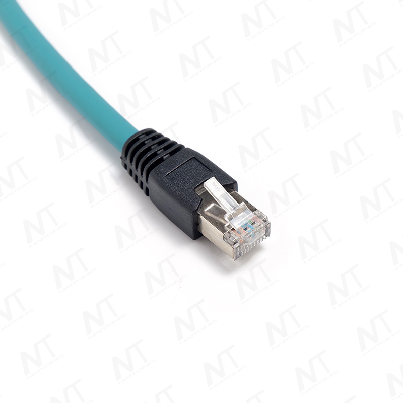 Industrial Ethernet Medical devices wire harness (RJ45 to M12 circular aviation plug)
