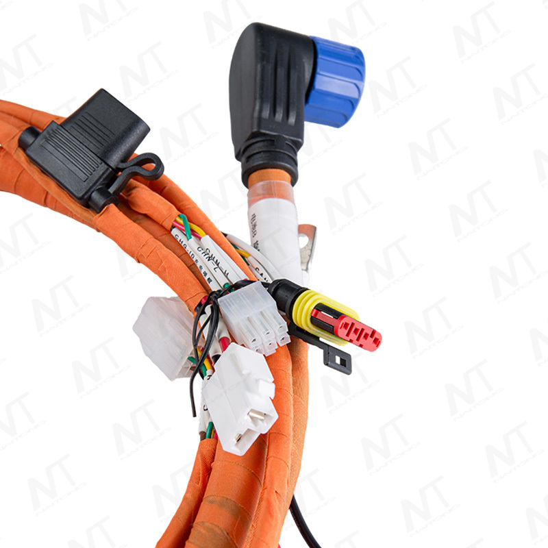 Electric motorcycle high voltage wire harness assembly
