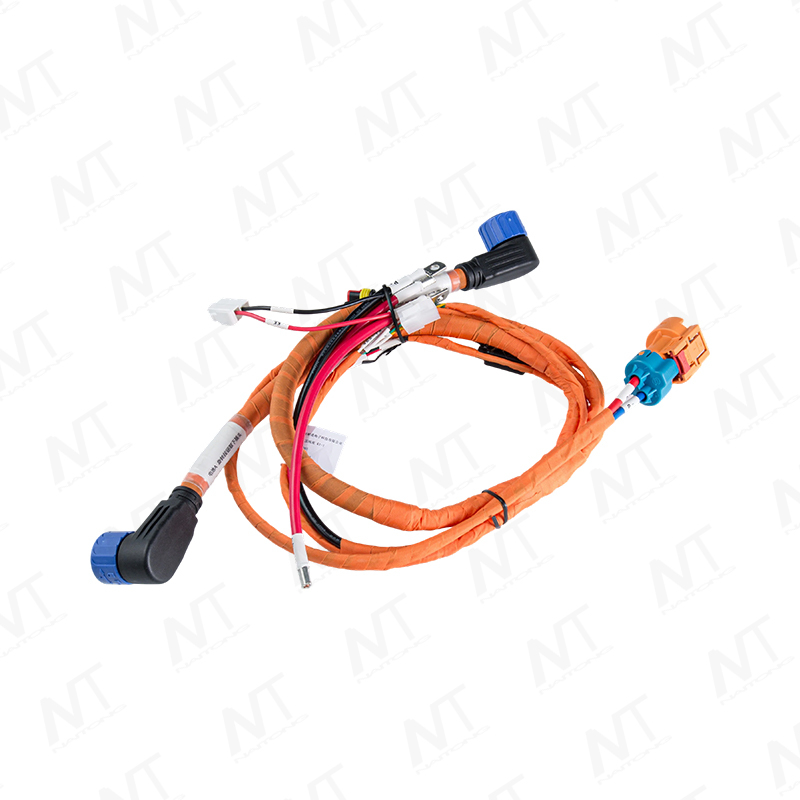 Electric motorcycle high voltage wire harness assembly