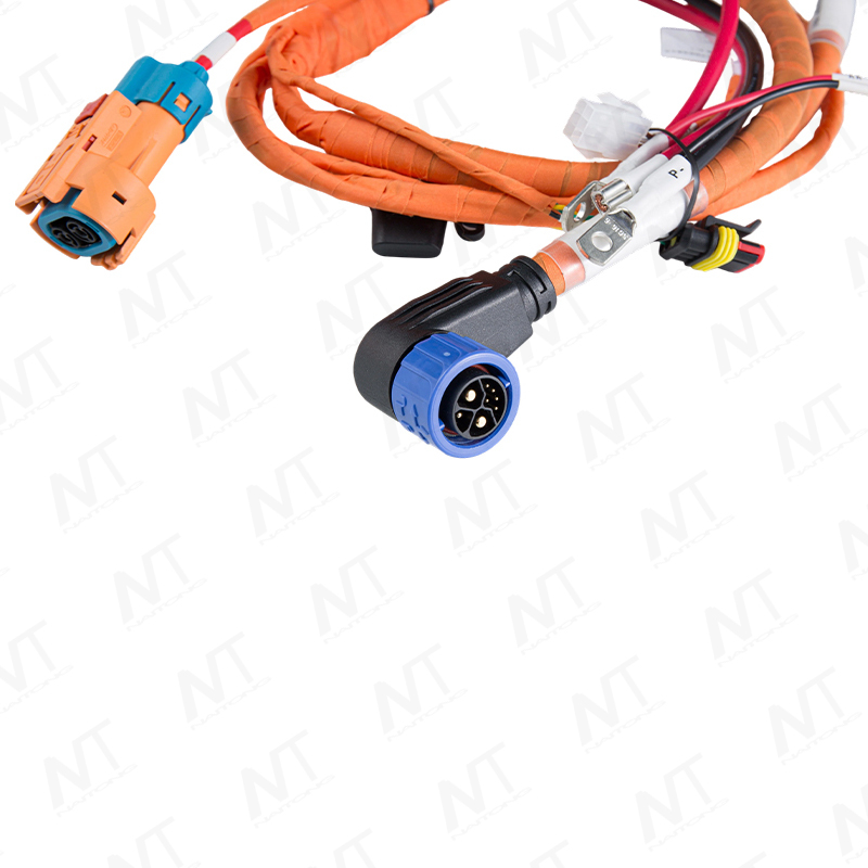Electric motorcycle high voltage wire harness assembly