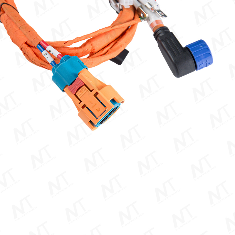 Electric motorcycle high voltage wire harness assembly