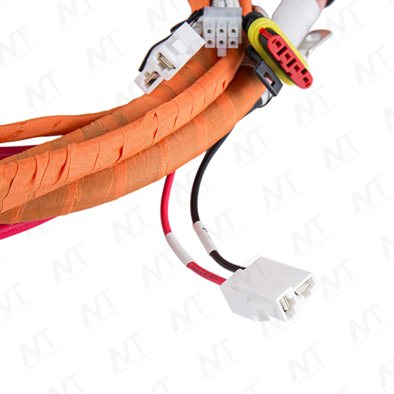 Electric motorcycle high voltage wire harness assembly