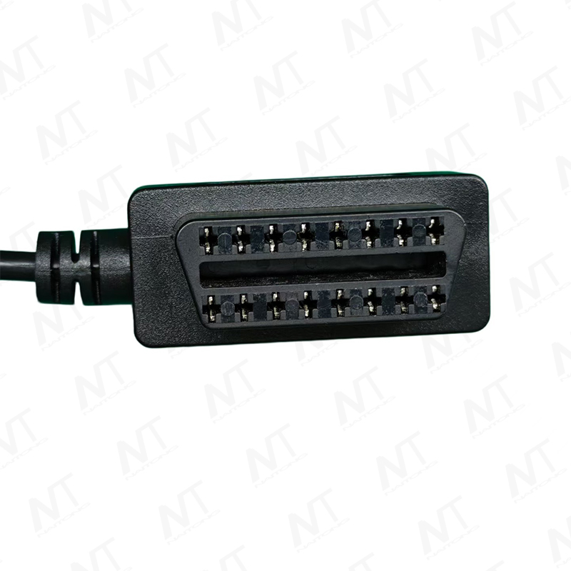 OBD Type II Integrated Male to Female Connector to Molex 43025 Miniature Connector